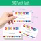 200 PCS Punch Cards, Incentive Card with Handheld Puncher Kit Heart Shaped Incentive Loyalty Reward Cards Boost Creativity & Skills Development for Business, Classroom, Students Behavior, 3.5” x 2”